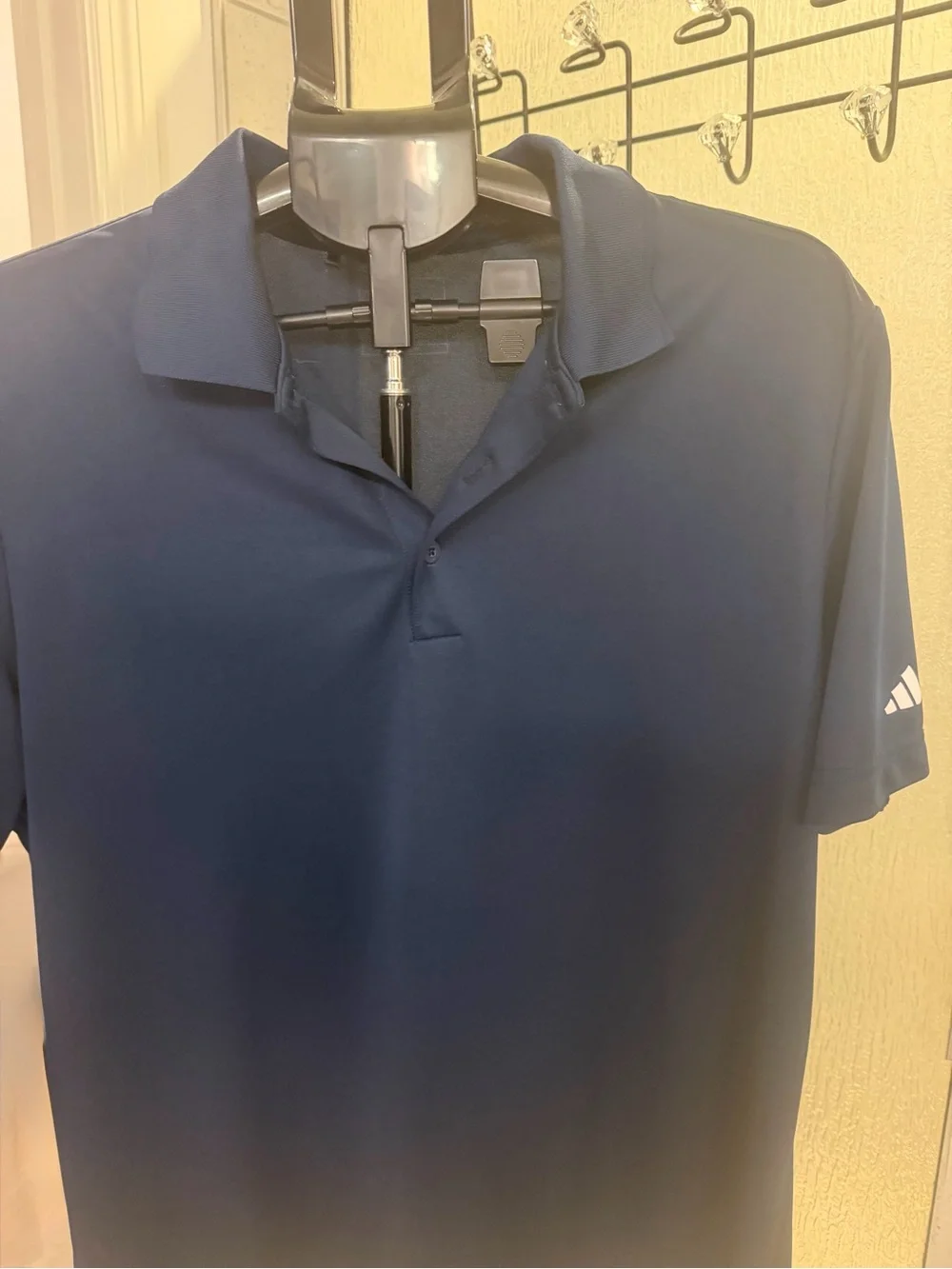 Adidas Men's Performance Polo Shirt Size Large Navy Blue $25 GUC